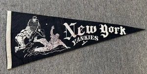 Rare 1940s / 1950s Vintage New York Yankees “Yankies” Error Felt Pennant - Picture 1 of 15