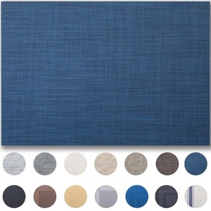 Placemats Set of 6 - Easy Clean Woven Vinyl Placemats for Dining Table, Indoo... - Picture 1 of 6
