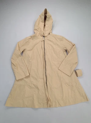 Eileen Fisher Jacket Womens Small Beige Hooded Rain Coat Lightweight Casual - Image 1 of 4