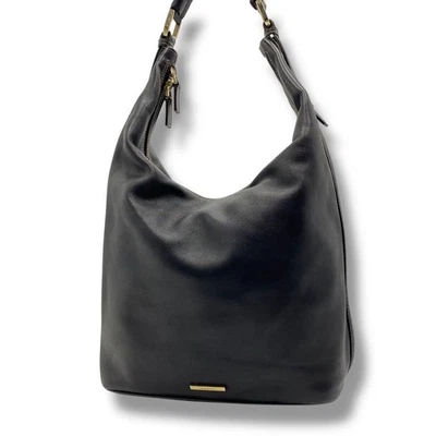 Auténtico bolso de hombro hobo de cuero negro vintage de Gucci para mujer Foto 1 de 4