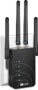 AC1200 Wireless WiFi Range Extender Repeater Amplifier Router Signal Booster - Picture 1 of 7