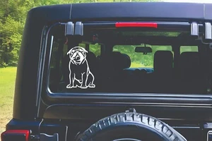 Calcomanía personalizada para ventana de raza de perro Pug pegatina regalo manipulador de perros ventana adhesiva - Imagen 1 de 1