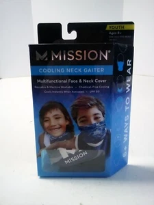 Mission Cooling Neck Gaiter, Youth One Size Face and Neck covering, New - Picture 1 of 3