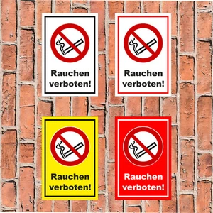 Schild - Rauchen verboten - in 4 Größen - S00355-005 Rauchverbot Verbotsschild - Bild 1 von 5