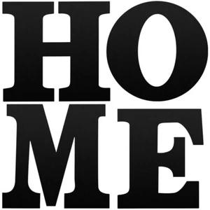 4PCS 12'' HOME Sign,Black Wooden Home Letters Wall Hanging Large Home Sign Decor - Picture 1 of 8