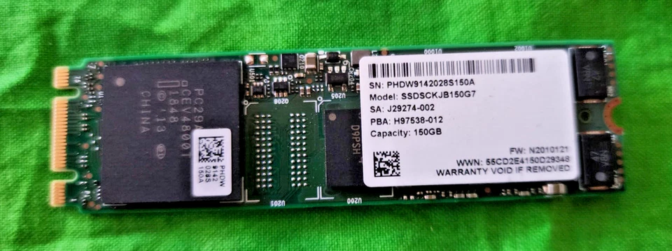 Intel SSDSCKJB150G7 DC S3520 150Gb M.2 SATA 6Gbps Solid State Drive - Image 1 of 3