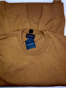 CLUB MONACO Premium Abingdon Merino Wool Burnt Crewneck Sweater Size Large $169 - Picture 1 of 10