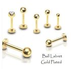 Gold Plated Labret Tragus Cartilage Lip Bar Horseshoe CBR Piercing Ear Ring Rose
