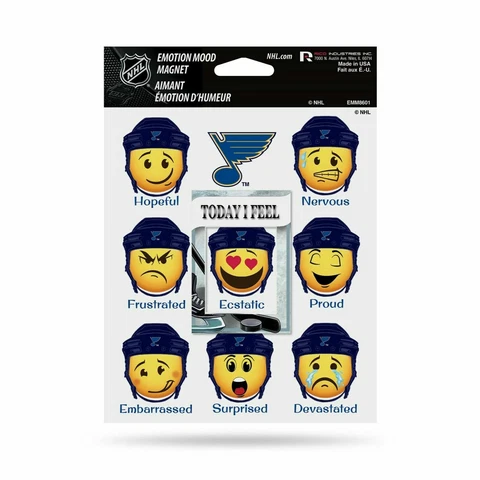 NEW! ST. LOUIS BLUES EMOJI EMOTION MOOD MAGNET WITH MOVABLE TODAY FRAME Cover