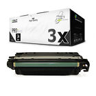 3x Toner für HP Color LaserJet CM 3530 wie CE250A 504A BLACK