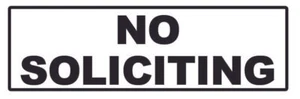 No Soliciting Sticker Decal Sign Business Home Window Door Wall Vinyl Decal - Bild 1 von 2