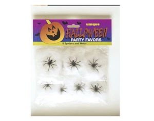 Halloween Spider Web Value Party Pack Decoration Haunted House School Fun 8 pak - Picture 1 of 1