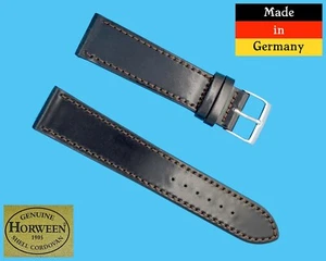 XS Short Wrist Watch Band 20mm 2. Choice Cordovan Black With Brown Seam! Top - Picture 1 of 4