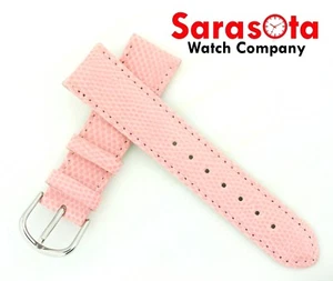 deBeer Genuine Lizard 18/16 Buckle Short Stitch Leather Watch Band Color  - Picture 1 of 24