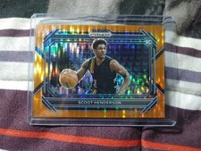 2023-24 Panini Prizm Draft Picks Scoot Henderson Variation Orange Pulsar #15/49