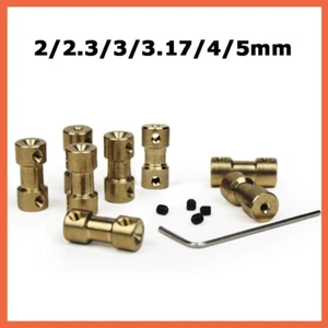 Motor Drive Brass Shaft Coupling Coupler Connector Sleeve 2/2.3/3/3.17/4/5mm - Picture 1 of 10