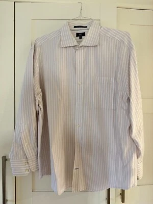 Lincs David Pink Stripe Chu Dress Shirt 16.5 x 32 33 - Image 1 of 2