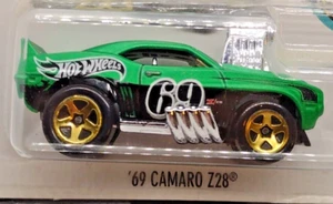 2017 Hot Wheels Green ‘69 Camaro Z28 Tooned 3/10   - Picture 1 of 3