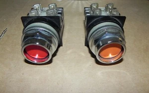 GE CR104P Push Button Switches 1 Orange 1 Red (2) - Picture 1 of 8