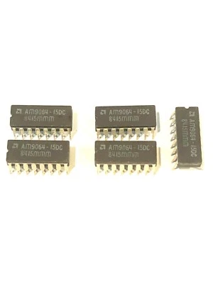 (5) Pk AM9064-15DC Page Mode DRAM 64KX1 150ns MOS CDIP16 IC Circuit - Image 1 of 3