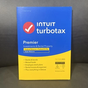 TurboTax Premier 2023 Federal +1 State Windows & Mac CD & Download. Free Ship - Picture 1 of 4