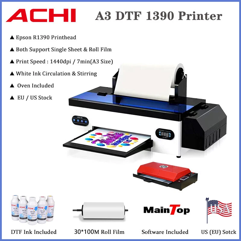 A3 DTF Printer Direct to Film T-shirt DIY Printer for Home Business Oven New US - Image 1 of 4