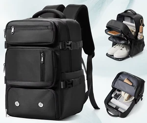 40L Training Laptop Arbeit Rucksack Business Wasserdicht schwarz Herren Damen - Bild 1 von 9