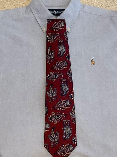 RL Polo Abito Camicia e Cravatta Combo Blu Yarmouth 15 1 2 34 Christian Dior Paisley