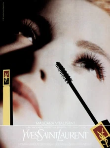 1991 YSL Yves Saint Laurent maquillaje máscara belleza vintage anuncio de revista de 1 página - Imagen 1 de 1