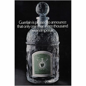 1969 Guerlain: Only One Man In Ten Thousand Vintage Print Ad - Picture 1 of 1