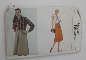 VOGUE 7658 SEWING PATTERN SKIRT SIZE 10 cut VINTAGE (U) - Picture 1 of 6