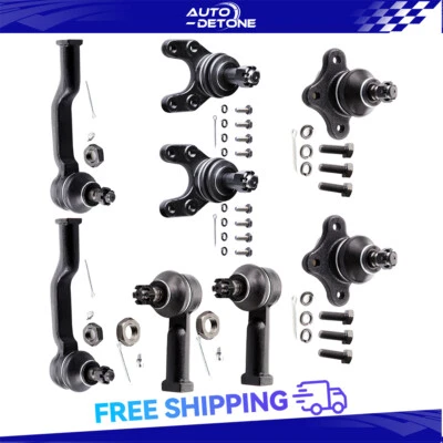 8X Front Upper Lower Ball Joints Tie Rod Ends For Mazda B2200 B2600 1987-1993 - Image 1 of 4