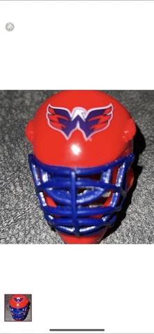 Washington Capitals Nhl Goalie Helmet Mini Plastic New Cover