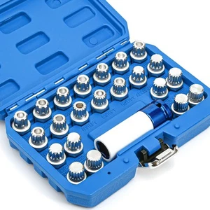 JAMTON 23pcs Anti-Theft Wheel Lock Lug Nut Remover Tool Kit - Picture 1 of 8