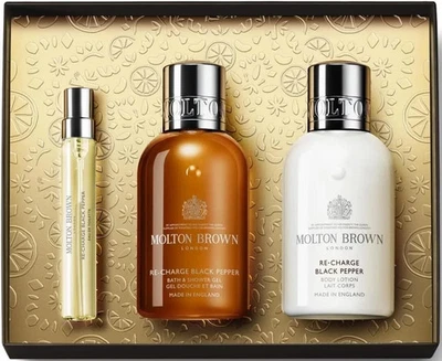 Molton Brown Re-charge Black Pepper Travel & Christmas Gift Set - NEW