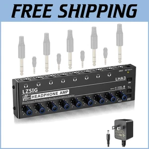 High-Power Stereo Headphone Amplifier with Volume Control & Bass Enhancement - Picture 1 of 10