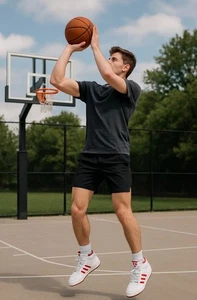 Herren Adidas Top Ten Sportschuhe 8,5 Weiß Rot Hoch Turnschuhe Retro Urban - Bild 1 von 11