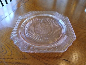 Vintage Anchor Hocking Mayfair Pink Depression Glass Luncheon Plates Set Of 2 - Picture 1 of 4