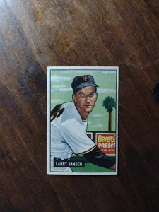 Bowman #162 1951 Larry Jansen New York Giants en muy buen estado/en muy buen estado. - Imagen 1 de 2