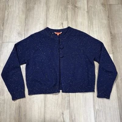 ModCloth Womens Size 1X Cottagecore Blue Confetti Knit Button Up Cardigan 2X - Image 1 of 4