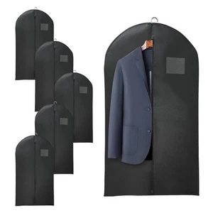 Black Suit Garment Bags, Set of 6 Portable Men's Travel Suit Bags, Waterproof... - Bild 1 von 7