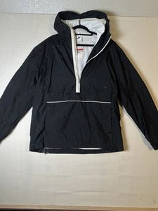 Nike Air 1/2 Zip Jacket Hooded Windbreaker Rain Black Men's L - Picture 1 of 11