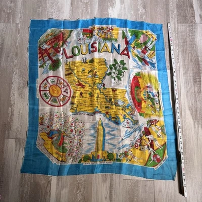 Cachecol lembrança vintage mistura de seda Louisiana - Imagem 1 de 2