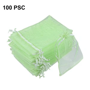 Convenient Drawstring Closure Fruit Mesh Bags Pack of 100 4x6 inch Green - Picture 1 of 23