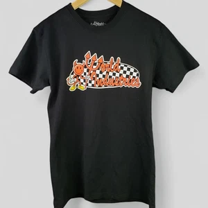 Y2K World Industries Checkered Logo Skateboard Devil Graphic T-Shirt Black Men's - Picture 1 of 10