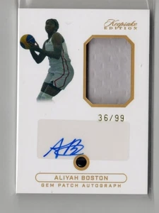 2024 Keepsake Sports Edition Aliyah Boston GEMSTONE/CAMISETA RELIQUIA AUTOMÁTICA 36/99 - Imagen 1 de 1