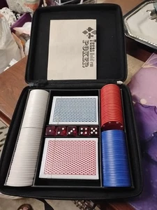 Poker Chip & Cards Set With Dice (SEALED PACKAGE NEW) Carrying Case - Picture 1 of 3