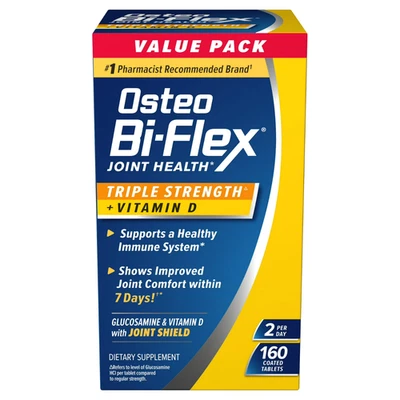 Osteo Bi-Flex Triple Fuerza Suplementos para la Salud Articular con Vitamina D 160 Comprimidos Foto 1 de 4