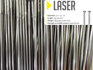 Sapim 14g Laser STRAIGHT PULL SILVER Stainless Spokes only FACTORY LENGTH £ DEAL - Picture 1 of 5