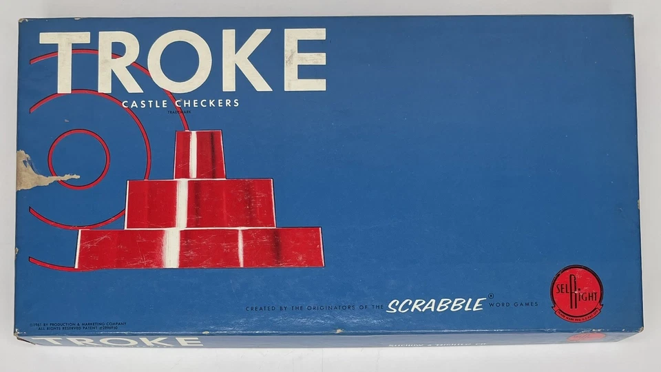 1961 TROKE Castle Checkers Board Game Complete Vintage Selchow & Richter - Image 1 of 4
